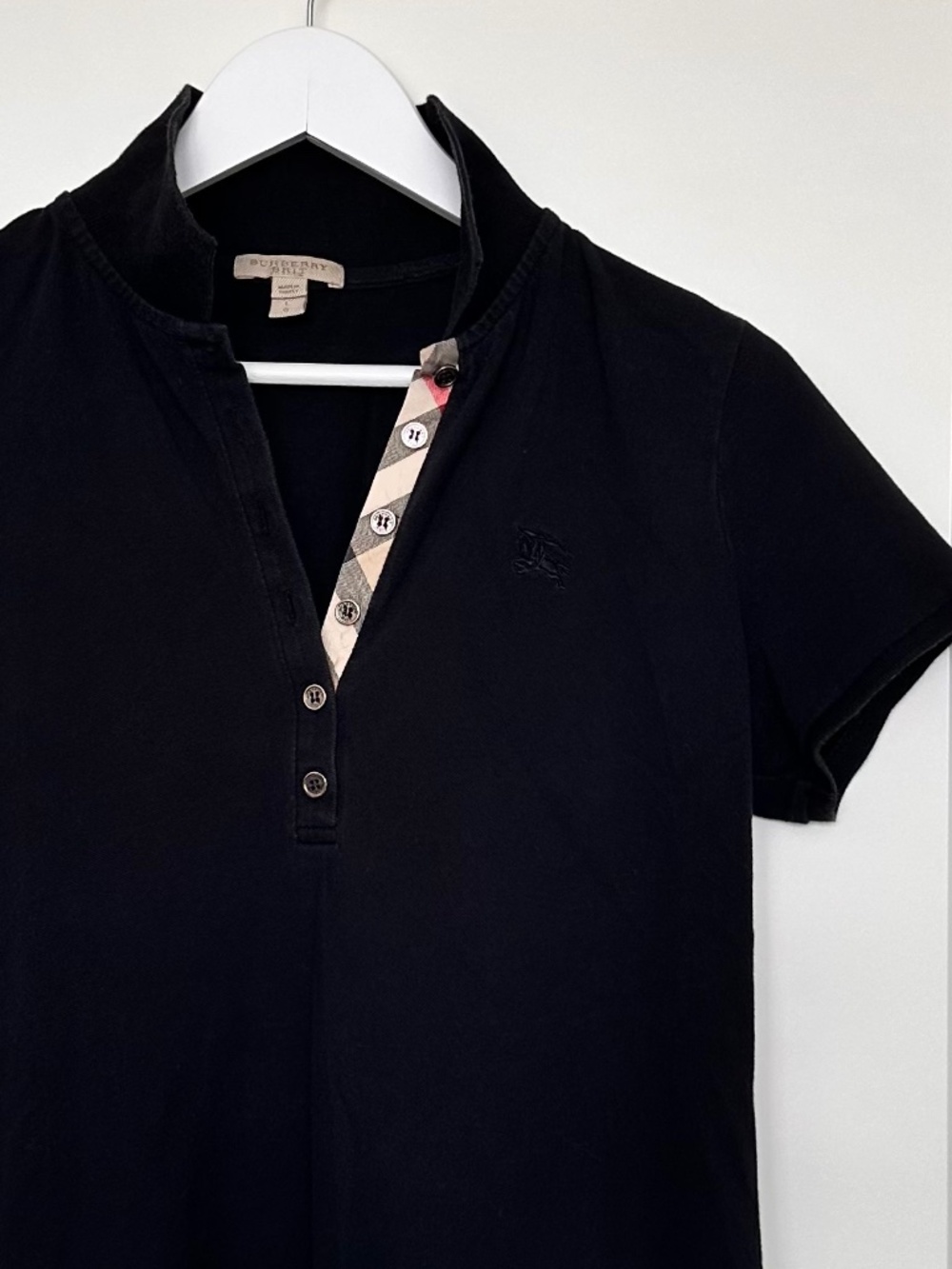 Burberry Brit Polo Shirt with Haymarket Check (women's L)